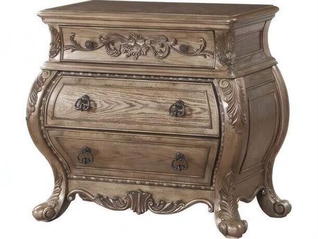 Acme Furniture Ragenardus 3-Drawers Oak Wood Nightstand