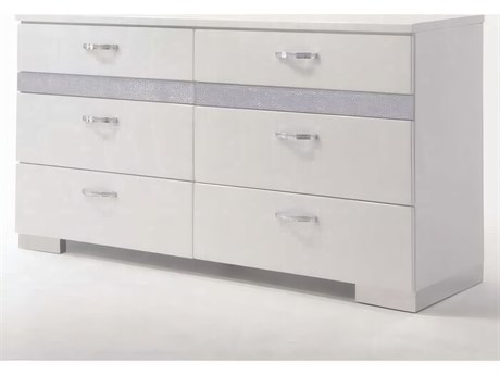 Acme Furniture Naima 6-Drawers Rubberwood Double Dresser