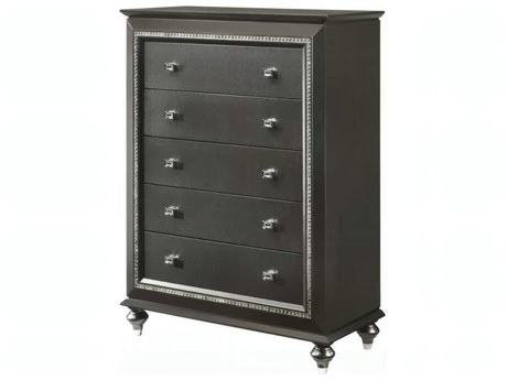 Acme Furniture Kaitlyn Metallic Gray Rubberwood Accent Chest