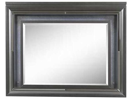Acme Furniture Sawyer Metallic Gray Rectangular Wall Mirror