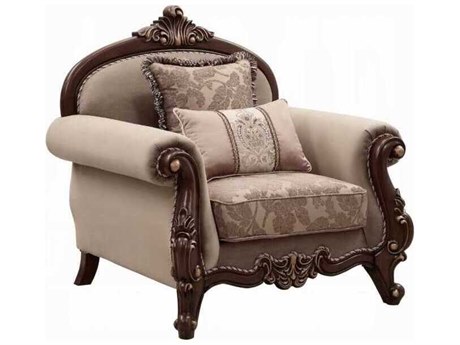 Acme Furniture Mehadi Beige Velvet Accent Chair