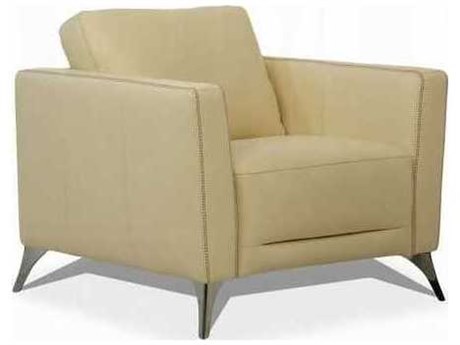 Acme Furniture Malaga Cream Leather Accent Chair