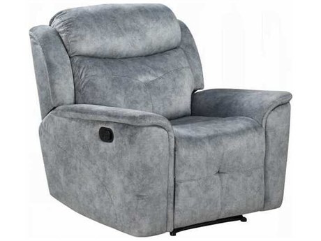 Acme Furniture Silver Gray Fabric Upholstered Recliner