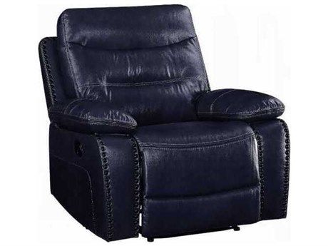 Acme Furniture Aashi Blue Faux Leather Recliner