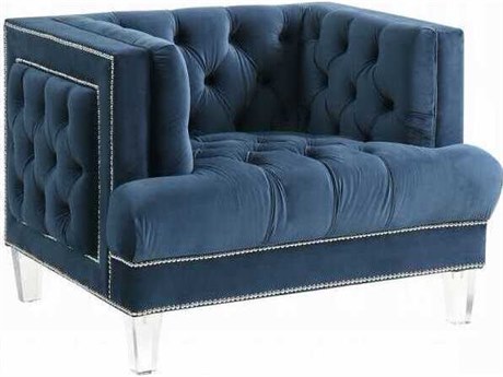 Acme Furniture Ansario Blue Velvet Accent Chair