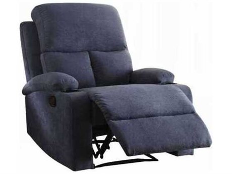 Acme Furniture Rosia Blue Velvet Upholstered Recliner