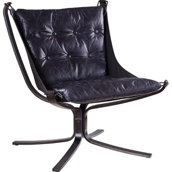 Acme Furniture Carney Blue Leather Accent Chair