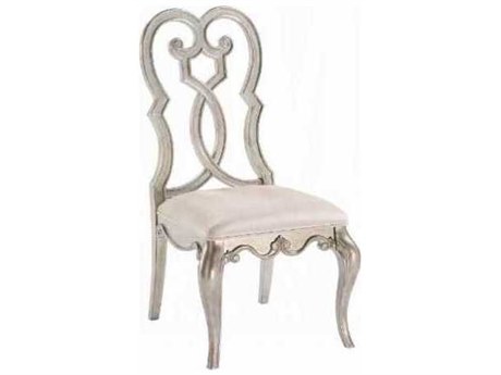 Acme Furniture Esteban Poplar Wood Champagne Velvet Upholstered Armless Dining Chair Set of 2