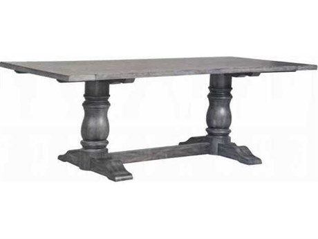 Acme Furniture Leventis Rectangular Wood Weathered Gray Dining Table