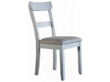 Acme Furniture House Marchese Rubberwood Gray Upholstered Armless Dining Chair Set of 2