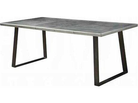 Acme Furniture Rectangular Aluminum Gunmetal Dining Table