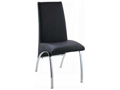Acme Furniture Pervis Black Faux Leather Armless Dining Chair Set of 2