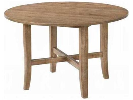 Acme Furniture Kendric Round Wood Rustic Oak Dining Table