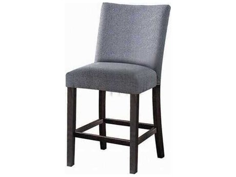Acme Furniture Yelena Fabric Weathered Espresso Upholstered Counter Stool