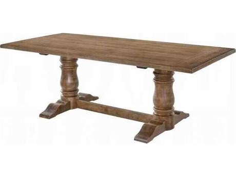 Acme Furniture Leventis Rectangular Wood Weathered Oak Dining Table
