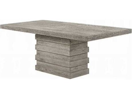 Acme Furniture Faustine Rectangular Wood Salvaged Light Oak Dining Table
