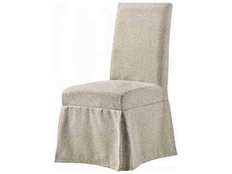 Acme Furniture Faustine Rubberwood Beige Upholstered Armless Dining Chair Set of 2