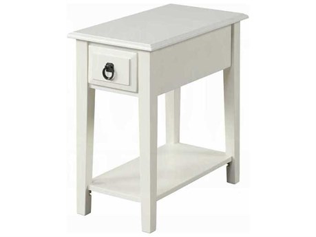 Acme Furniture Rectangular Wood White End Table