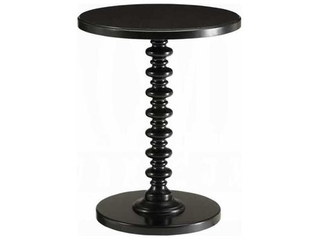 Acme Furniture Acton Round Wood Black End Table