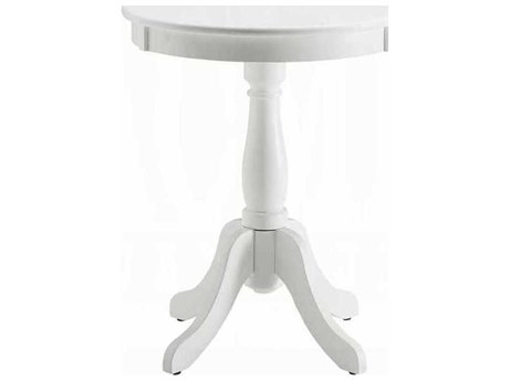 Acme Furniture Alger Round Wood White End Table