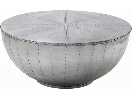 Acme Furniture Brancaster Round Metal Aluminum Coffee Table