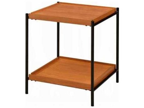 Acme Furniture Oaken Square Wood Honey Oak Black End Table