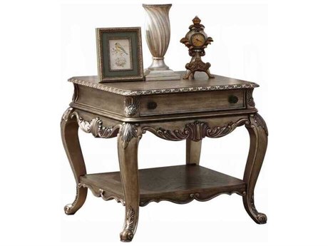 Acme Furniture Ragenardus Square Wood Vintage Oak End Table
