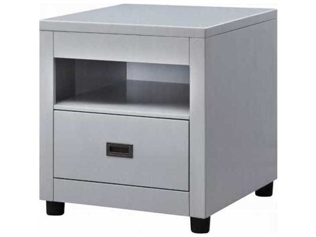 Acme Furniture Square Wood Dove Gray End Table
