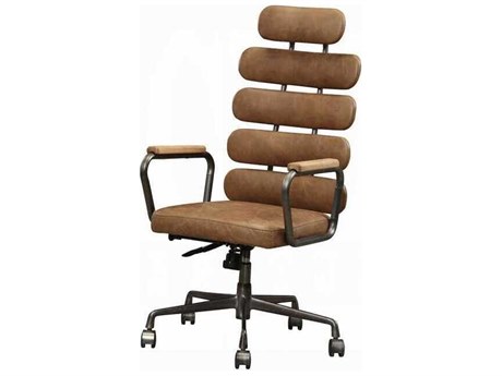 Acme Furniture Calan Leather Adjustable Swivel Computer Office Chair
