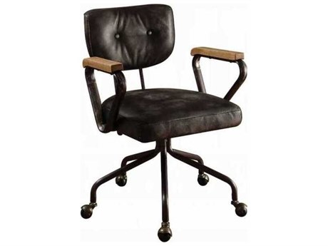Acme Furniture Hallie Leather Swivel Tilt Task Office Chair