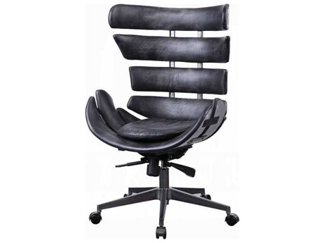 Acme Furniture Leather Adjustable Swivel Executive Desk Chair