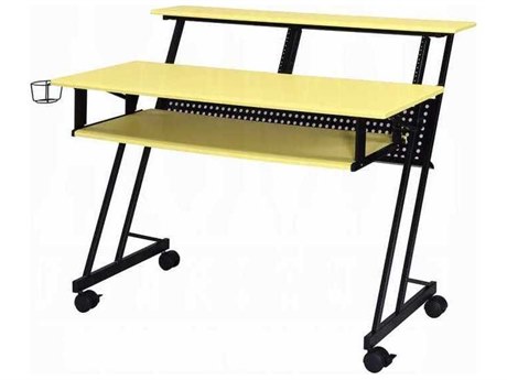 Acme Furniture Suitor Yellow Black Computer Desk