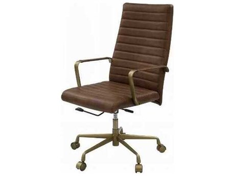 Acme Furniture Brown Adjustable Swivel Computer Office Chair