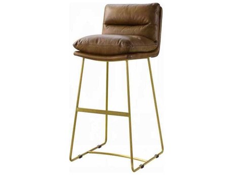 Acme Furniture Saddle Brown Leather Bar Stool