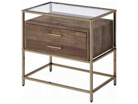 Acme Furniture 2-Drawers Brown Nightstand
