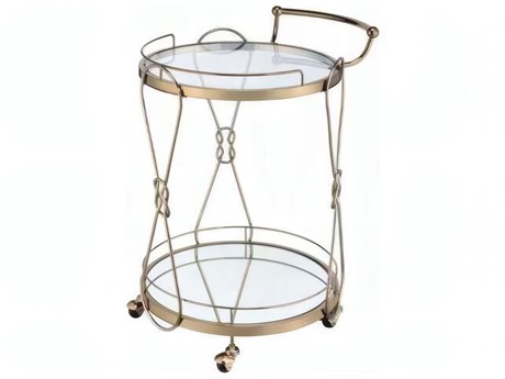 Acme Furniture Zekera Glass Champagne Bar Cart