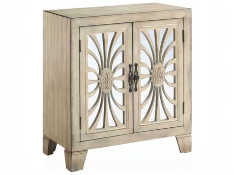 Acme Furniture Antique White Beige Rubberwood Accent Chest