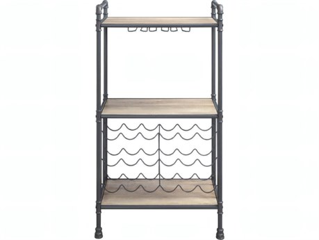 Acme Furniture Brantley Antique Oak Sandy Gray Wine Rack