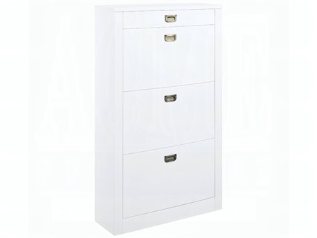 Acme Furniture Pagan White High Gloss Shoe Cabinet