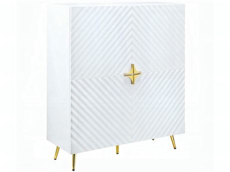 Acme Furniture Gaines White High Gloss Accent Chest