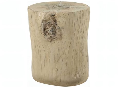 Acme Furniture Gene Round Faux Cement Natural Brown End Table