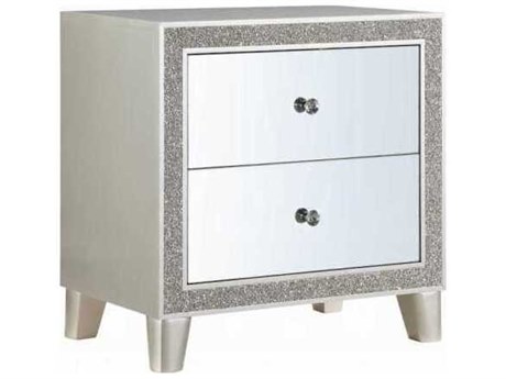 Acme Furniture Sliverfluff 2-Drawers Poplar Wood Nightstand