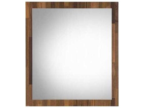 Acme Furniture Hestia Walnut Rectangular Wall Mirror