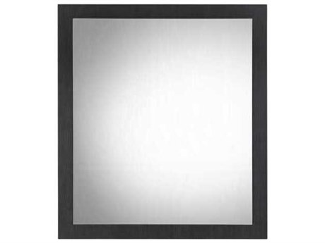 Acme Furniture Eos Walnut Black Rectangular Wall Mirror