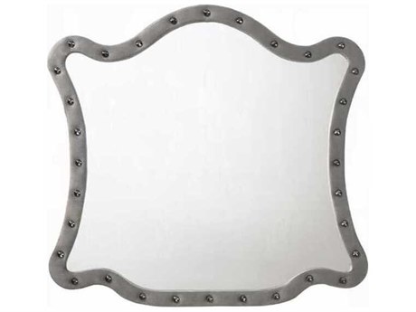 Acme Furniture Perine Gray Velvet Wall Mirror