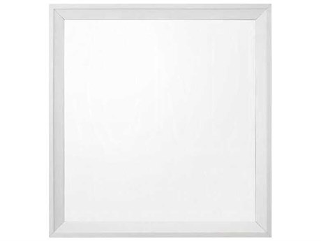 Acme Furniture White Rectangular Wall Mirror