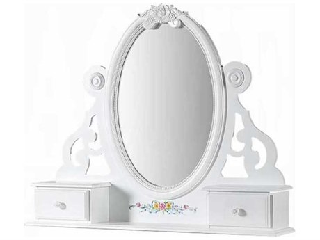 Acme Furniture Flora White Oval Dresser Mirror