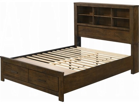 Acme Furniture Merrilee Oak Brown Wood Queen Platform Bed