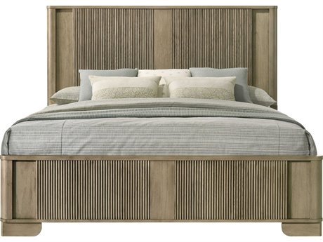 Luxcor Modluxe Akanji Queen Bed in Soft Carbon Fabric and