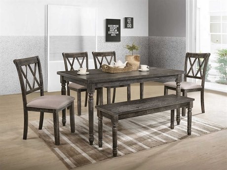 Acme Furniture Claudia Rubberwood Dining Room Set